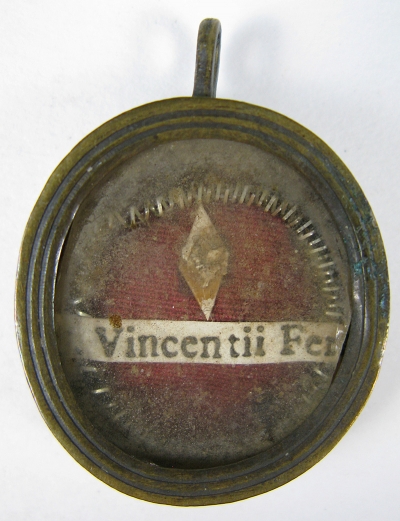 Reliquary theca with relics of Saint Vincent Ferrer, Patron of Builders &amp; Fishermen