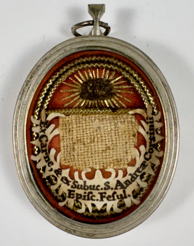 Reliquary theca with a relic of St. Andrea Corsini, Bishop of Fiesole