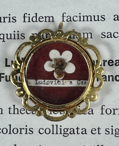 1993 Documented reliquary theca with relic of St. Ludovico of Casoria