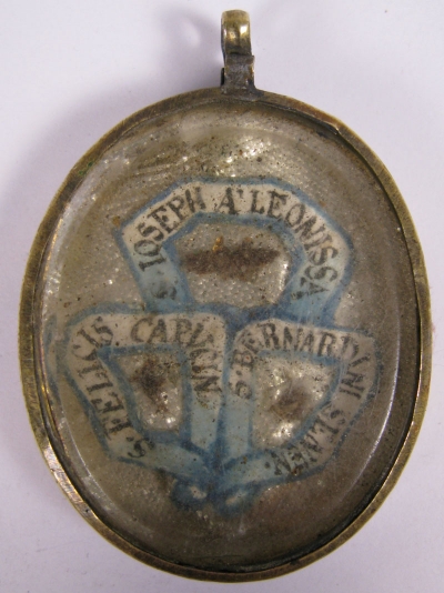 Reliquary theca with relics of St Joseph of Leonessa, St Felix of Nicosia &amp;&nbsp;St Bernardino of Siena