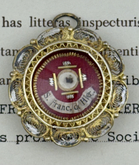 1985 Documented reliquary theca with relic of St. Francis Jerome S.J. (Francesco de Geronimo)
