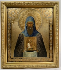 Fine Russian Icon - St. Venerable &Nu;ikodemos, Abbot of Khozyuga-Lake Monastery