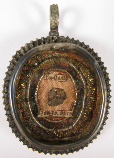 Reliquary theca with relics of St. John Joseph of the Cross