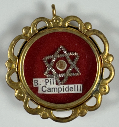 Reliquary theca with relic of Blessed Pius Campidelli of Saint Aloysius C.P.