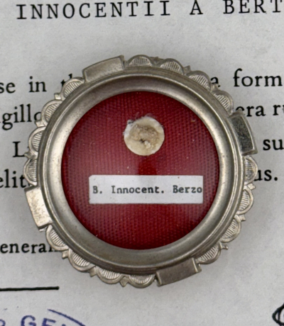 1992 Documented reliquary with relic of Bl. Innocenzo da Berzo O.F.M. Cap.
