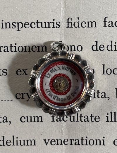 1952 Documented reliquary theca with relic of St. Maria Crocifissa Di Rosa, founder of the Ancelle della Carit&agrave;