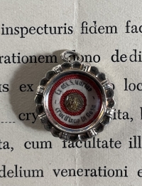 1952 Documented reliquary theca with relic of St. Maria Crocifissa Di Rosa, founder of the Ancelle della Carit&agrave;