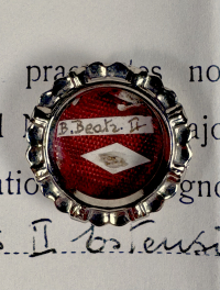 1976 Documented reliquary with relic of Blessed Beatrix II d'Este