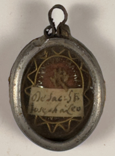 Reliquary theca with relic of St. Joseph of Leonessa, O.F.M. Cap