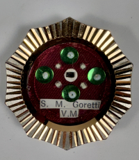 Reliquary with relic of St. Maria Goretti, Martyr &amp; Patron of Christian Youth