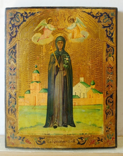 Russian Icon - St Venerable Euphrosyne of Polotsk, Holy Patron on Belarus