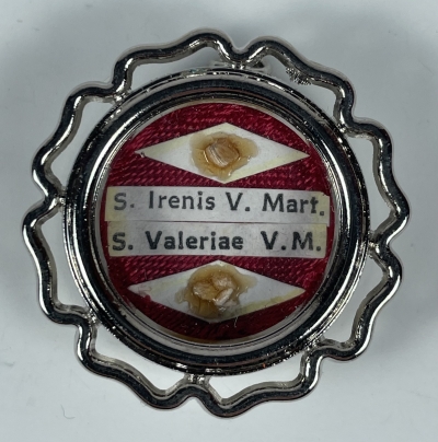 Vatican Reliquary theca with relics of 2 Martyr Saints: Saint Irene of Rome &amp;&nbsp;Saint Valeria of Milan