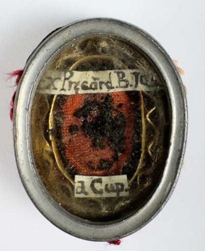 Reliquary theca with a relic of St. Joseph of Cupertino, patron of students