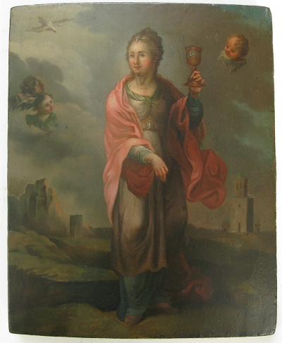 Russian Icon - St. Barbara the Great Martyress of Heliopolis