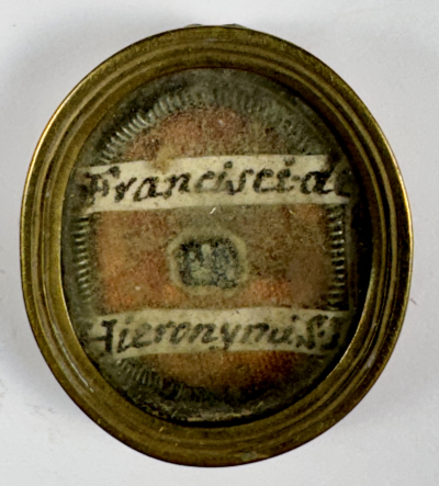 Reliquary theca with relic of St. Francis de Geronimo (Jerome) S.J.