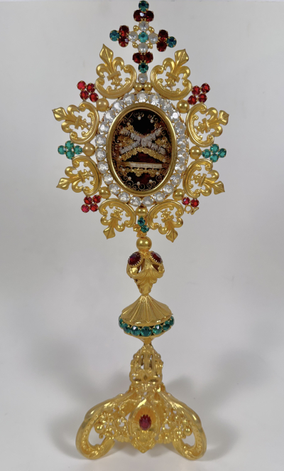 French reliquary monstrance with relics of Saint Stephen, the Protomartyr