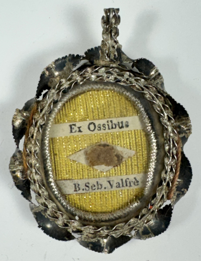 Reliquary theca with relic of Blessed Sebastian Valfr&egrave; C.O., Apostle of Turin