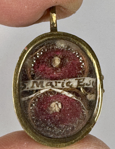 Reliquary theca with relics of 2 Martyrs: St. Mary of Escalos de Arriba &amp; St. Candida of Rome