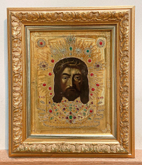 Russian icon - the Holy Mandylion (Image of Christ Not Made by Human Hands)