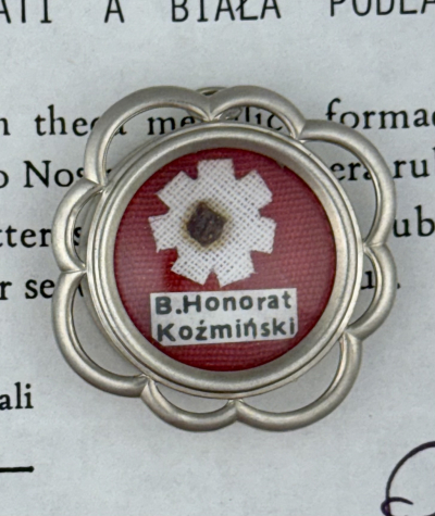 1988 Documented reliquary with relic of Polish Blessed Honorat Koźmiński, O.F.M. Cap.