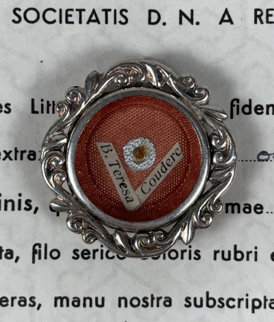 1994 Documented theca with relics of St. Th&eacute;r&egrave;se Couderc, co-founder of the Sisters of the Cenacle