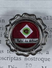 1991 Vatican documented theca with relics of St. Pedro (Peter) de Arbu&eacute;s