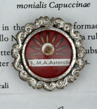 1982 Documented reliquary with relic of Bl. Maria Angela Astorch, Mystic of the Breviary