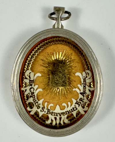 Reliquary theca with a relic of St. Benvenutus Scotivoli, Bishop of Osimo