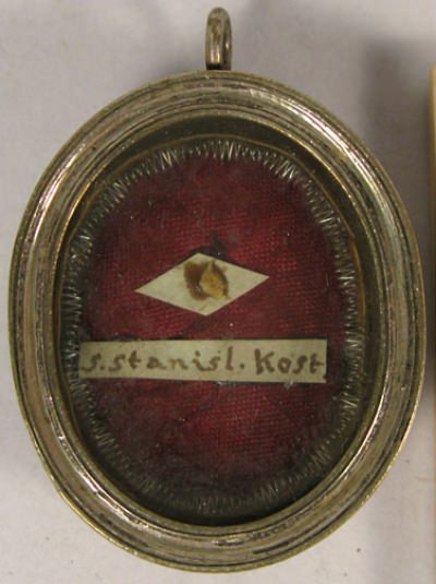Reliquary theca with a relic of St. Stanislaw Kostka, Patron of Poland