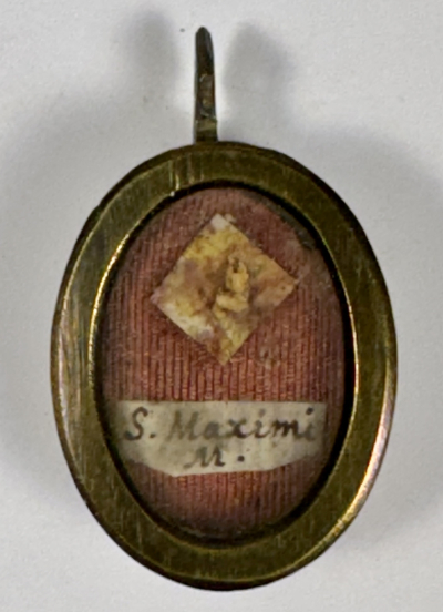 Reliquary theca with relic of St. Maximus of Rome, Early Martyr