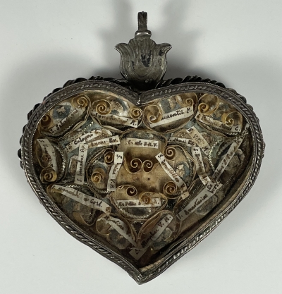 1768 Large Sicilian reliquary theca with relics of the Virgin Mary, St. Joseph &amp; 19 saints &amp; Martyrs