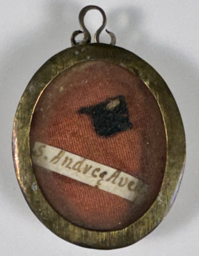 Reliquary theca with relic of St. Andrew Avellino, protector from sudden death