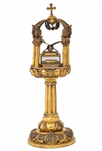 ca. 1800 Spectacular Spanish silver reliquary of St. Narcissus (Narc&iacute;s), Bishop Martyr of Girona &amp; Miracleworker of the Flies