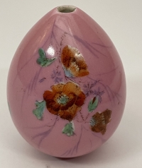 Small Russian Imperial porcelain Easter Egg with flowers "Christ is Risen!"
