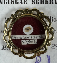 1974 Documented reliquary theca with relic of Bl. Frances Schervier TOSF